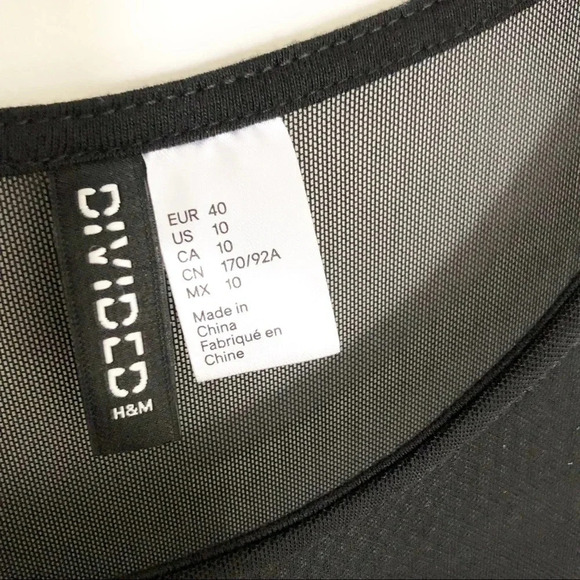 🍁 H&M | Purple Sheer or Mesh Waist Bodycon Dress - Picture 2 of 5